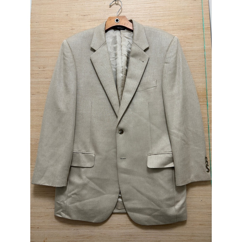 Jos A Bank Signature Collection‎ Mens Tan Herringbone Blazer Sport Coat Jacket